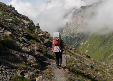 Portage en sac à dos